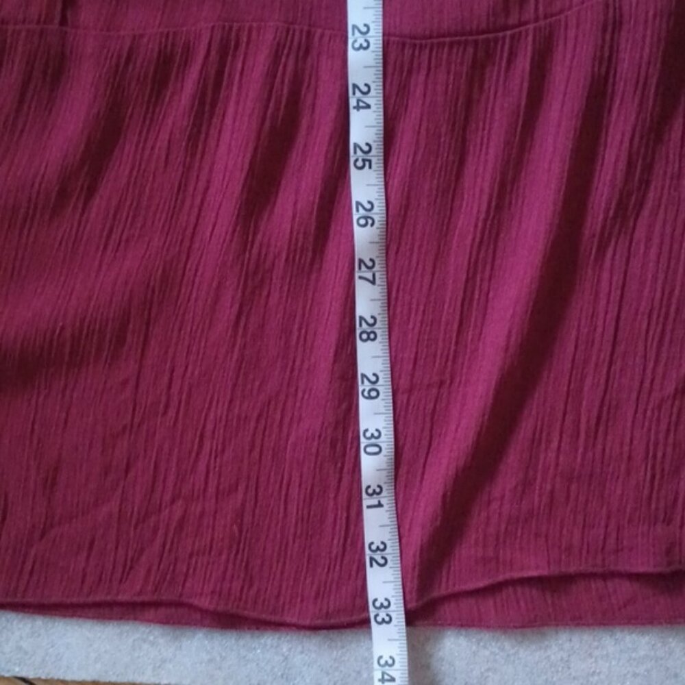 Zara V-Neck Red Mini  Dress Women's Medium M - Picture 7 of 7